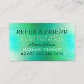 Carte de recommandation pour le massage et le bien (Devant)