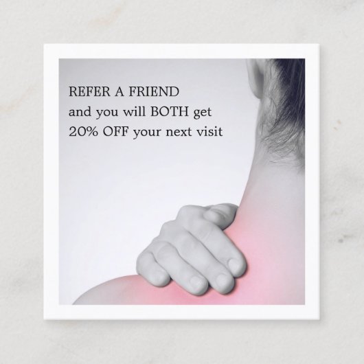 Carte de recommandation pour massothérapeute moder (Devant)