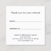 Carte de recommandation pour massothérapeute moder (Dos)