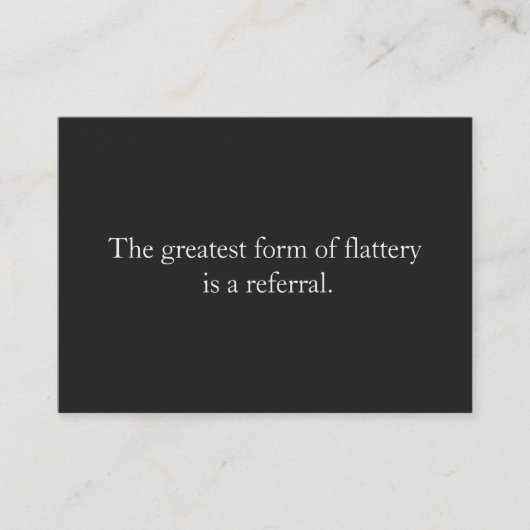 Carte de recommandation Professionnel Entrepreneur (Devant)