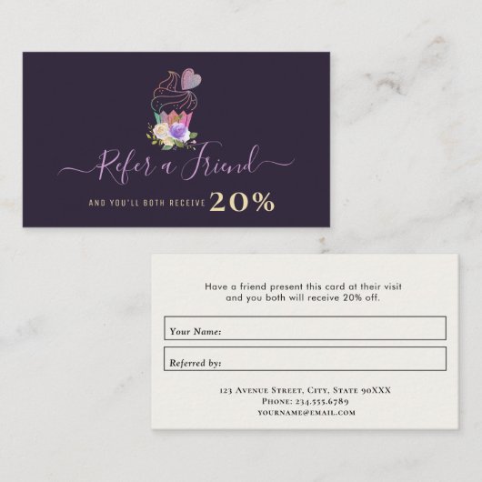 carte de recommandation professionnelle de la boul (Devant / Derrière)