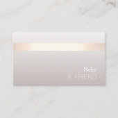 Carte de recommandation simple et élégante du salo (Devant)