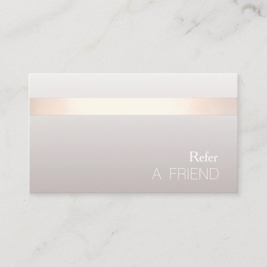Carte de recommandation simple et élégante du salo (Devant)