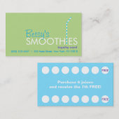 Carte de récompense de fidélité client Smoothie (Devant / Derrière)