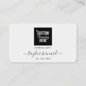 Carte de récompense de fidélité noire et blanche a (Dos)