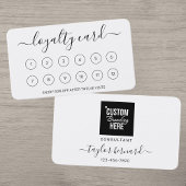 Carte de récompense de fidélité noire et blanche a