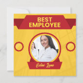 Carte de récompense de l'employé du mois de couleu (Devant)