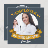 Carte de récompense de l'employé jaune du mois (Devant / Derrière)