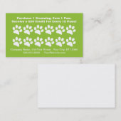 Carte de récompense du client de Dog Grooming - Ca (Devant / Derrière)