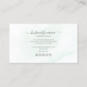 Carte de récompense PixDezines Mint Vert Aquarelle (Dos)