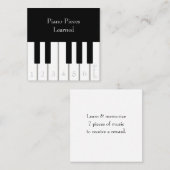 Carte de récompense pour les leçons de musique pou (Devant / Derrière)