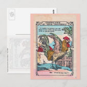 CARTE DE RÉCOMPENSE SCOLAIRE "ROOSTER" (années 190 (Devant / Derrière)