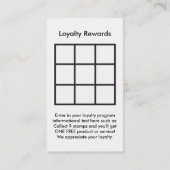 carte de récompenses de fidélité monogramme (Dos)