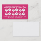 Carte de récompenses pour le chien Grooming - Loya (Devant / Derrière)