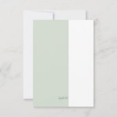 Carte de reconnaissance de la sympathie florale (Dos)