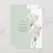 Carte de reconnaissance de la sympathie florale (Devant / Derrière)