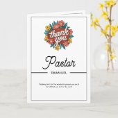 Carte de reconnaissance de pasteur avec badge flor (Fleur jaune)