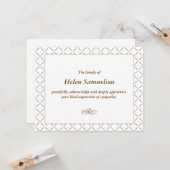 Carte de reconnaissance de sympathie (Devant/Arrière en situation)