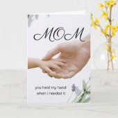 Carte de reconnaissance émouvante pour maman lavan (Fleur jaune)