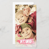 Carte de recouvrement de photo de Noël d'aquarelle (Devant / Derrière)