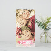 Carte de recouvrement de photo de Noël d'aquarelle (Debout devant)