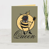 CARTE DE RÉCRÉTATION VERTICALE CUTE QUEEN BEE (Devant)