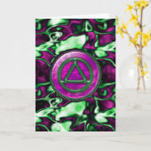 Carte de récupération Sobriété Satin Violet (Fleur jaune)