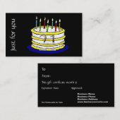 Carte De Réduction 21ème Gâteau d'anniversaire du certificat-prime (Devant / Derrière)
