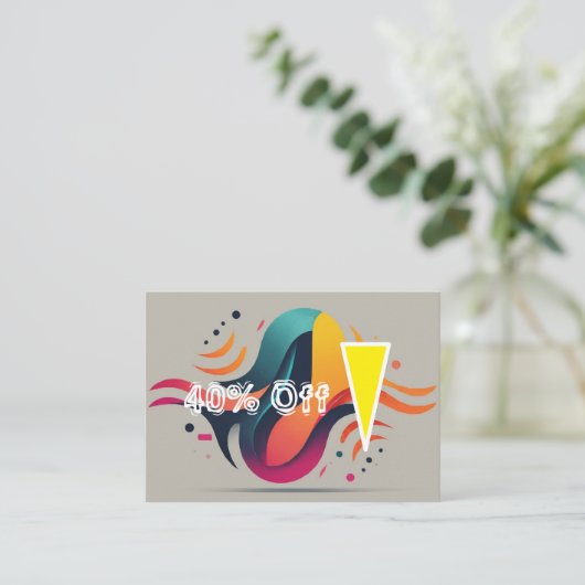 Carte De Réduction 40% d'économies incroyables ! (Debout devant)