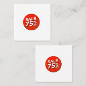 Carte de réduction 75% de réduction (Devant / Derrière)