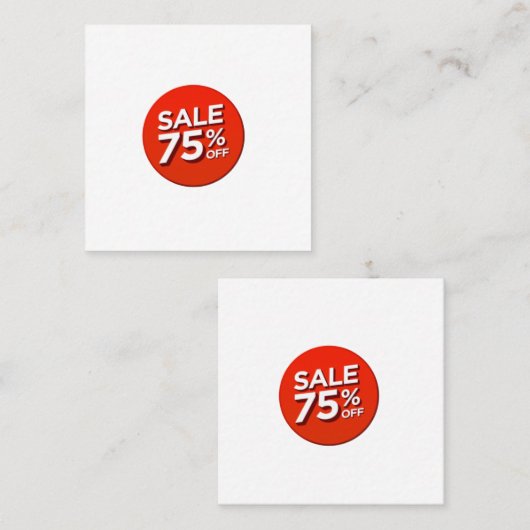 Carte de réduction 75% de réduction (Devant / Derrière)