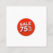 Carte de réduction 75% de réduction (Dos)