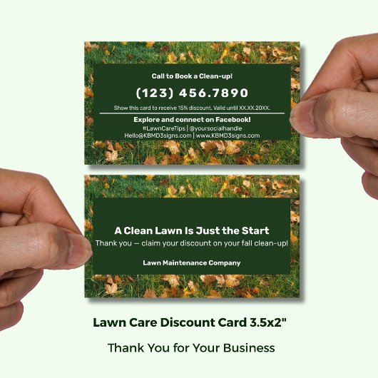 Carte De Réduction A Clean Lawn Is Just the Start Thank You
