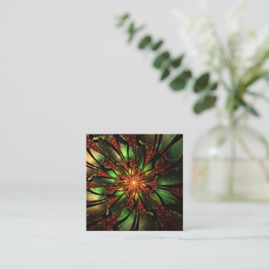Carte De Réduction Abstract fractal flower design.  (Debout devant)