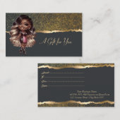 Carte De Réduction Africain Américain Coiffeur Confetti Frontière Noi (Devant / Derrière)