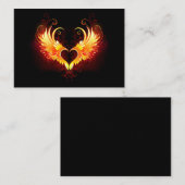 Carte De Réduction Angel Fire Heart with Wings (Devant / Derrière)
