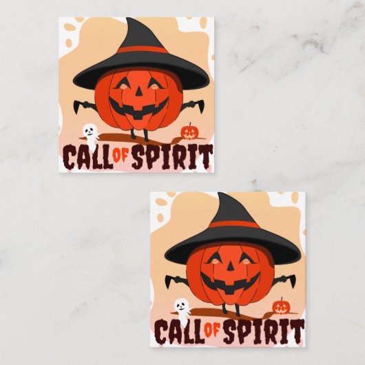Carte De Réduction Appel de l'Esprit d'Halloween (Devant / Derrière)