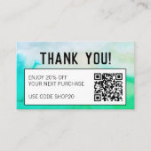 Carte De Réduction Aquarelle Abstraite simple et propre (Devant)