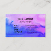 Carte De Réduction Aquarelle Abstraite simple et propre (Dos)