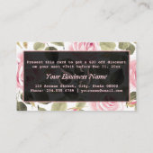 Carte De Réduction Aquarelle moderne Floral Rose Gold Maquillage Arti (Dos)