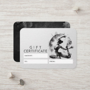 Carte De Réduction Aquarelle Yoga Reiki Pose King Pigeon à une jambe