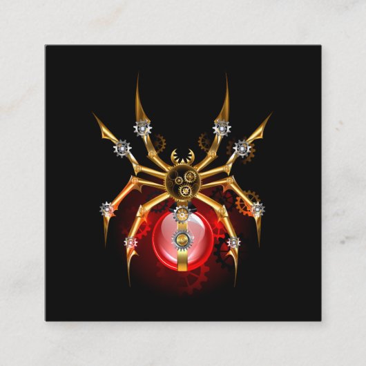 Carte De Réduction Araignée en vapeur noire (Devant)