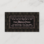 Carte De Réduction Artiste maquillage Rose Art Déco (Dos)