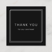 Carte De Réduction AVERY Modern Dark Black Business QR Code Thank You (Devant)