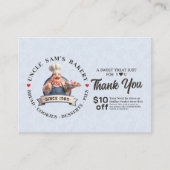 Carte De Réduction Bakery Pastry Chef Cake Baker Thank You Promo Code (Devant)