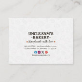 Carte De Réduction Bakery Pastry Chef Cake Baker Thank You Promo Code (Dos)