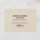 Carte De Réduction Bakery Pastry Chef Cake Baker Thank You Promo Code (Dos)