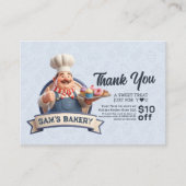 Carte De Réduction Bakery Pastry Chef Cake Baker Thank You Promo Code (Devant)