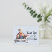 Carte De Réduction Bakery Pastry Chef Cake Baker Thank You Promo Code (Debout devant)