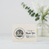 Carte De Réduction Bakery Pastry Chef Cake Baker Thank You Promo Code (Debout devant)